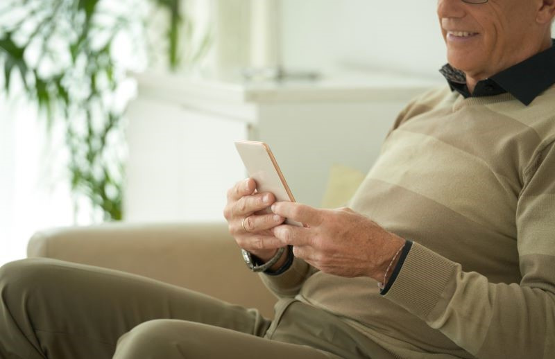 Old Man With Smartphone