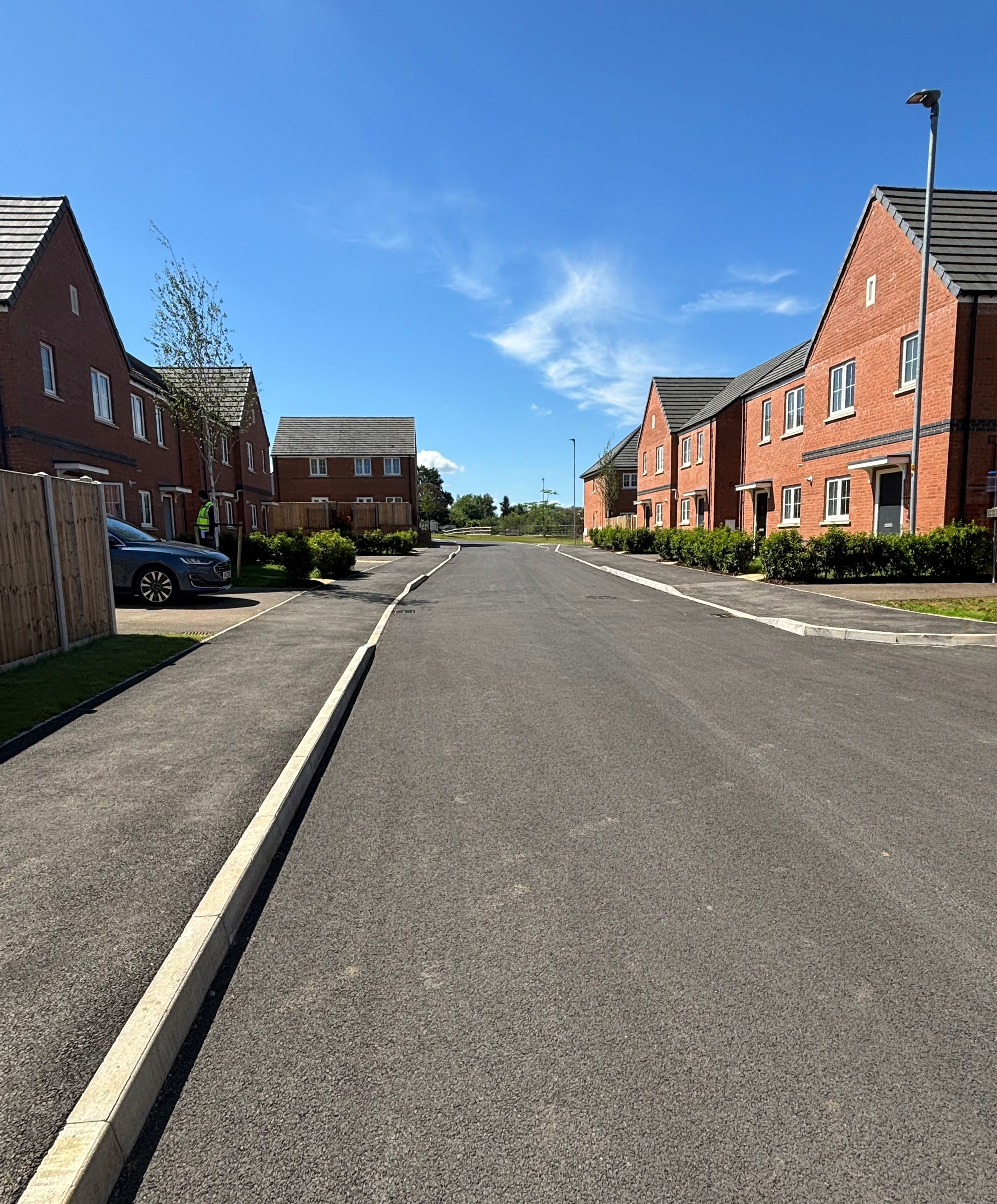 Street view of some modern houses 