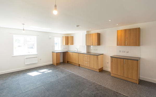 Photo of a kitchen installed in a newly refurbished flat