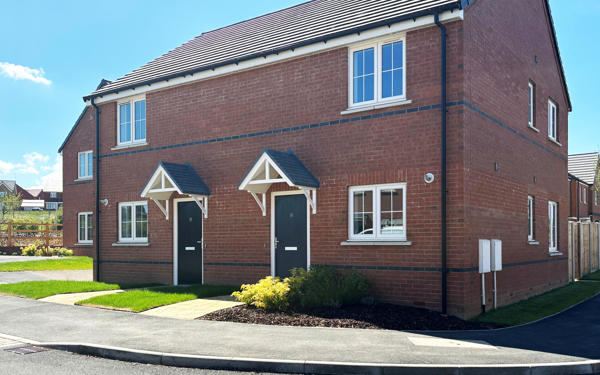 Photo of two new semi-detached houses