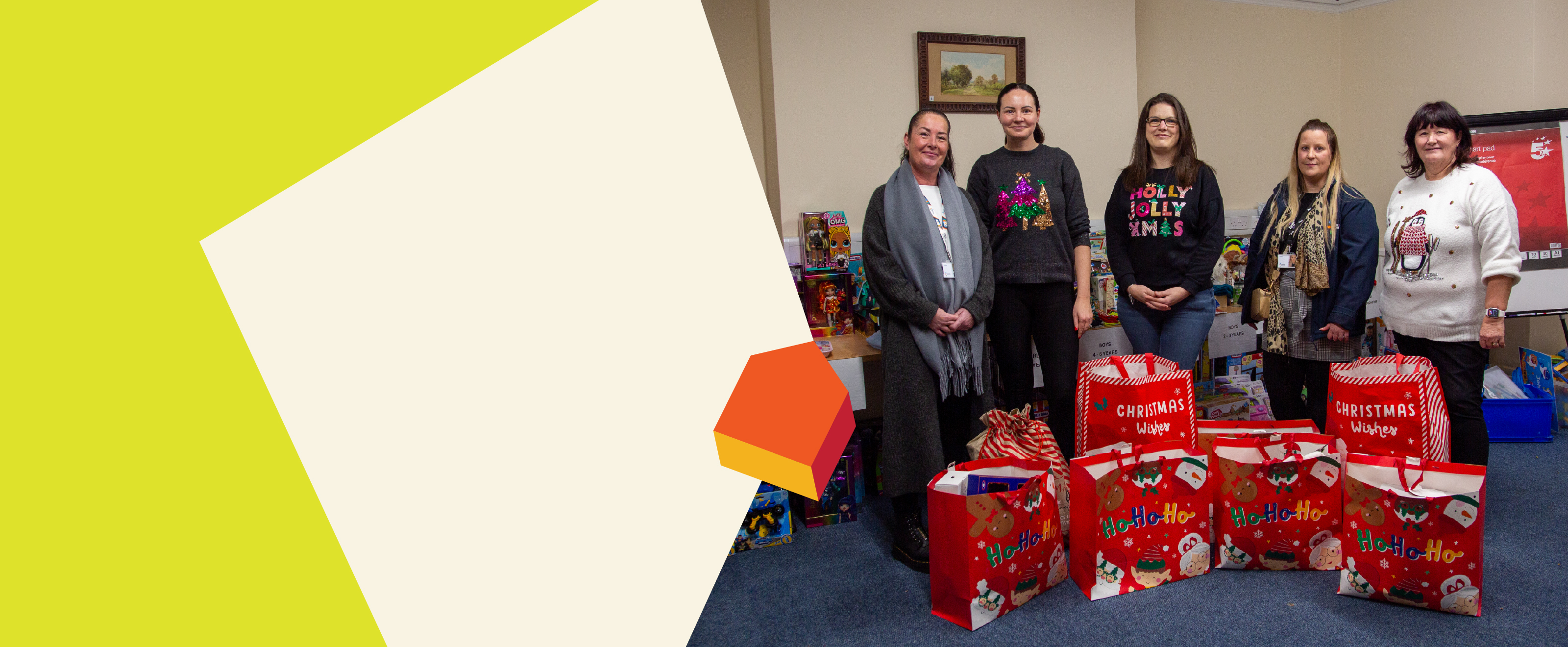 05 3 Santa Sacks Filled For Family Refuges 12